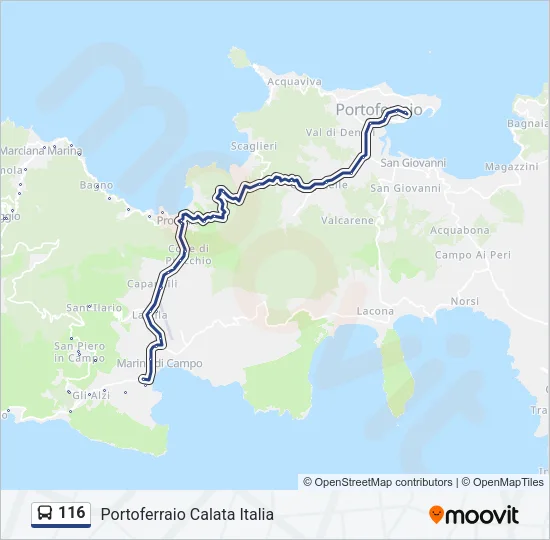 116 Bus Line Map