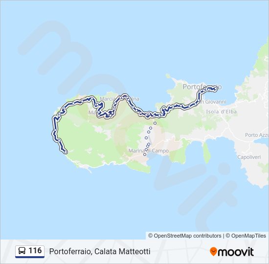 116 Bus Line Map