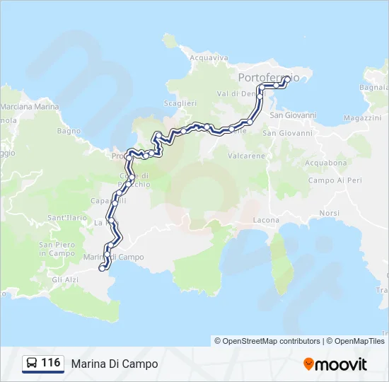 116 Bus Line Map