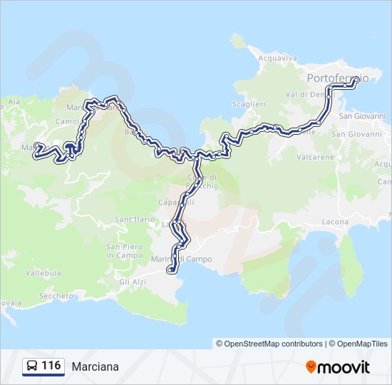116 Bus Line Map