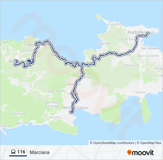 116 Bus Line Map