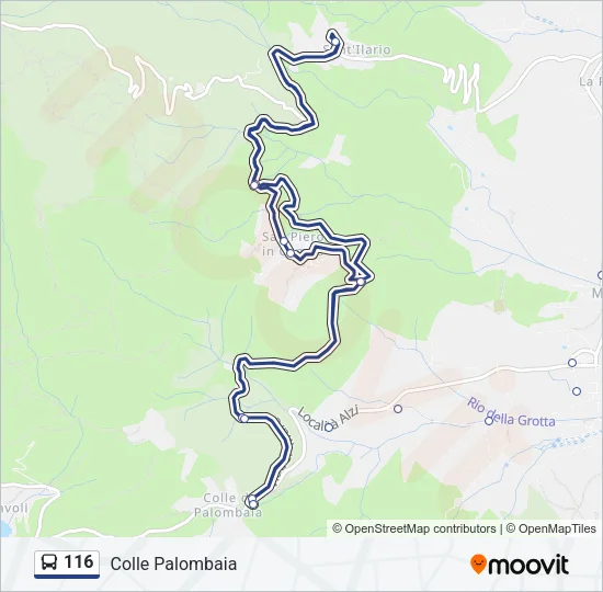 116 Bus Line Map