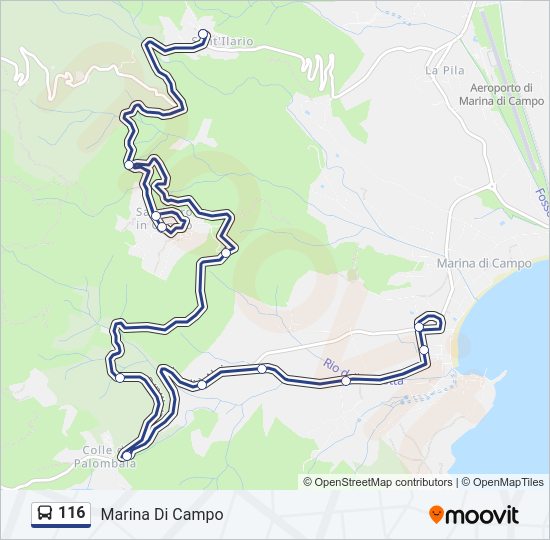 Percorso linea bus 116