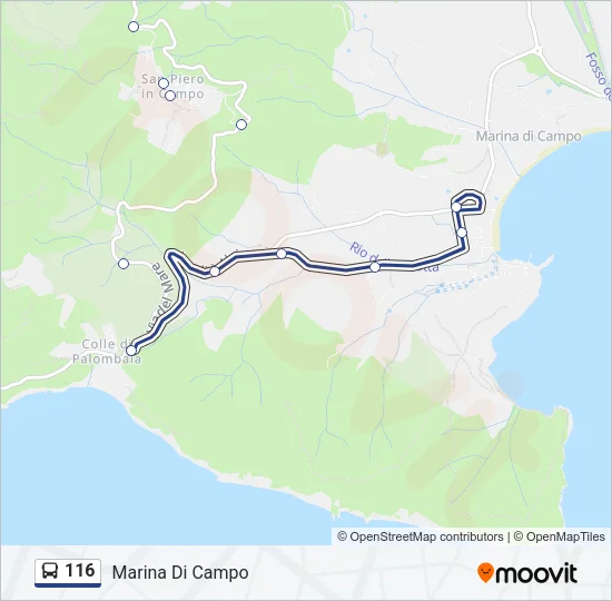 116 Bus Line Map