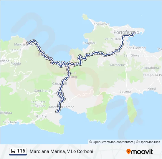 116 Bus Line Map