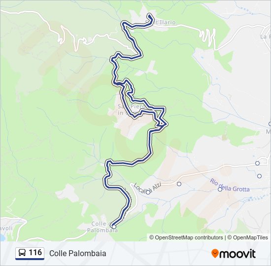 Percorso linea bus 116