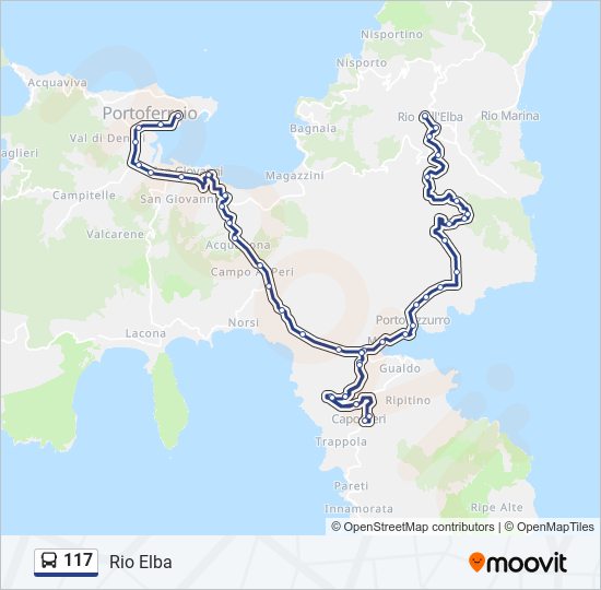 117 bus Line Map