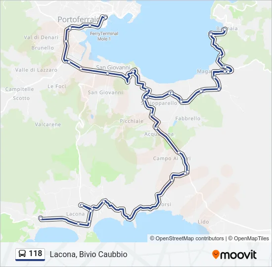 118 Bus Line Map