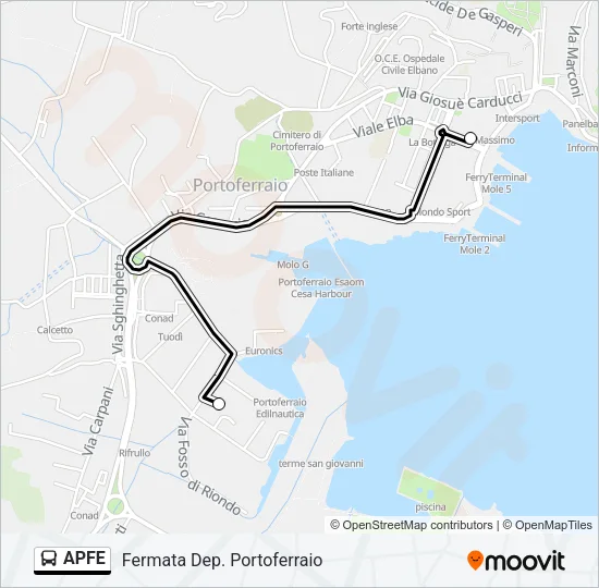 APFE Bus Line Map