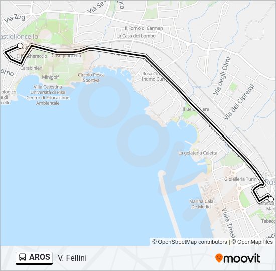 AROS Bus Line Map