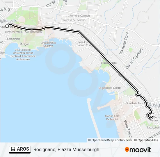 AROS Bus Line Map