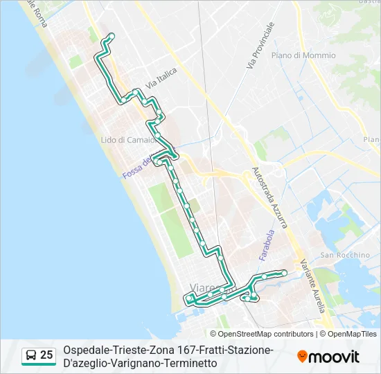 25 Bus Line Map