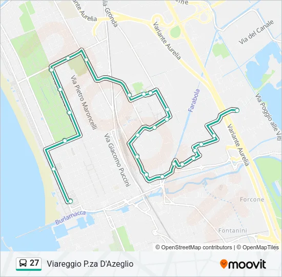 27 Bus Line Map