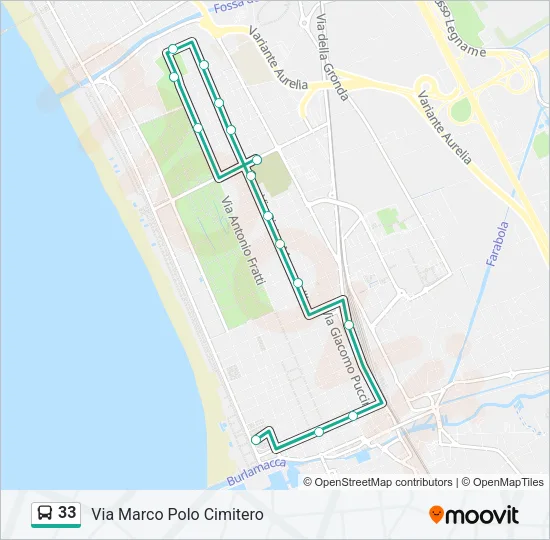 33 Bus Line Map