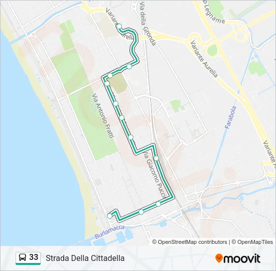 33 Bus Line Map