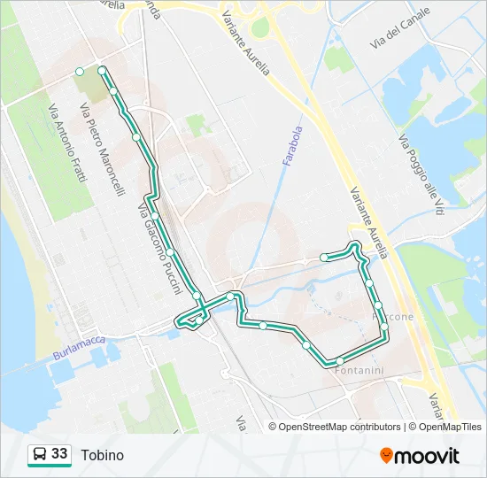 33 Bus Line Map