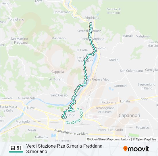 51 Bus Line Map