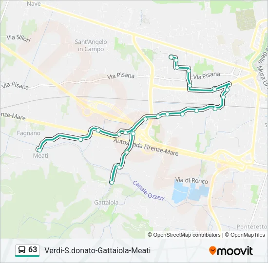 63 Bus Line Map