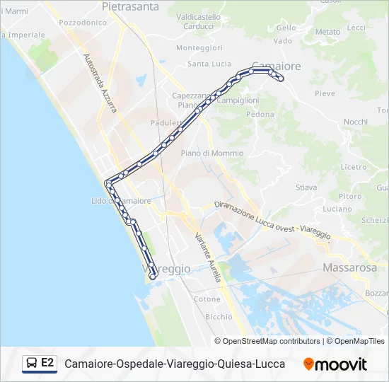 Percorso linea bus E2