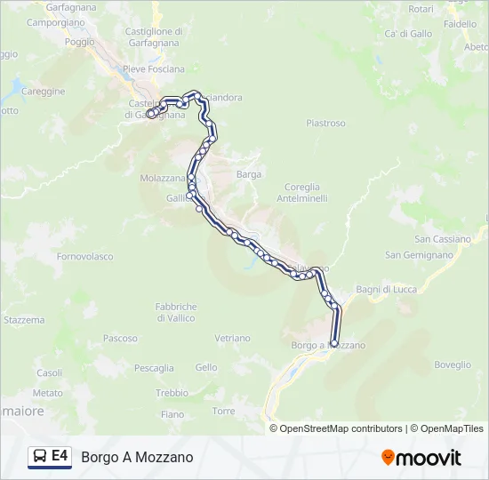 E4 Bus Line Map