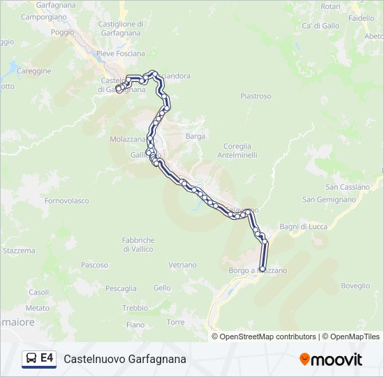 E4 Bus Line Map