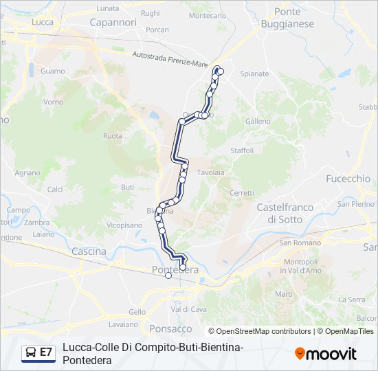 E7 bus Line Map