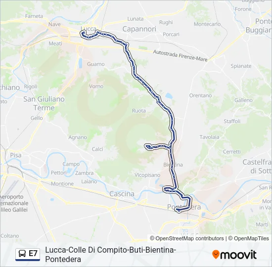 E7 Bus Line Map