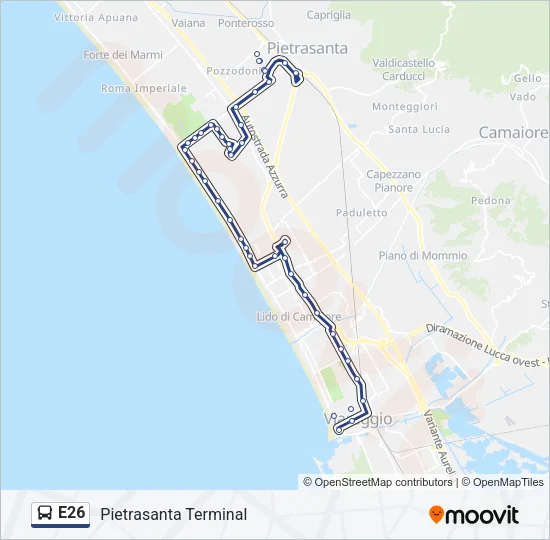 E26 Bus Line Map