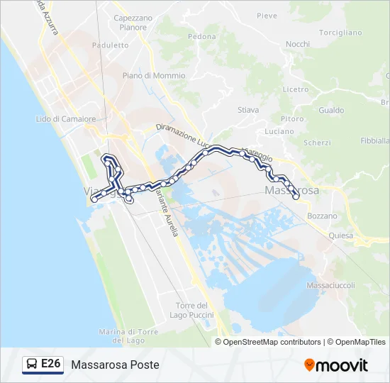 E26 Bus Line Map