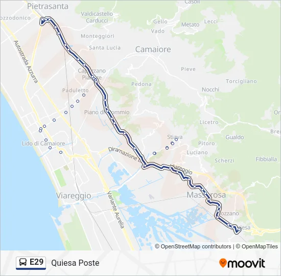 E29 Bus Line Map