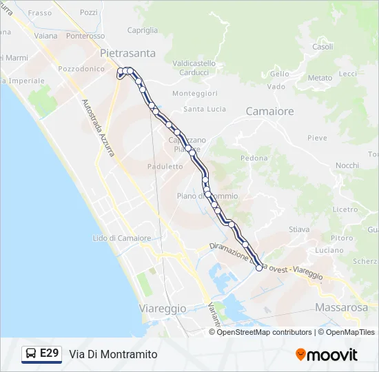 E29 Bus Line Map
