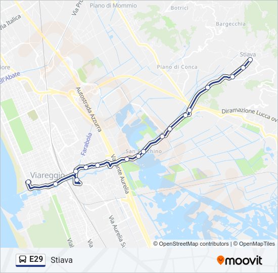E29 Bus Line Map