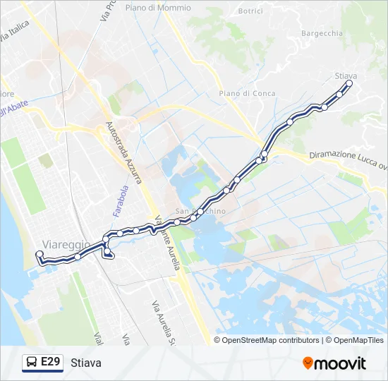 E29 Bus Line Map