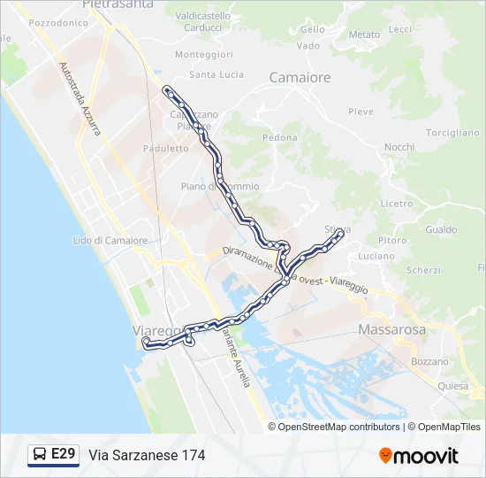 E29 Bus Line Map