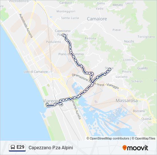 E29 Bus Line Map