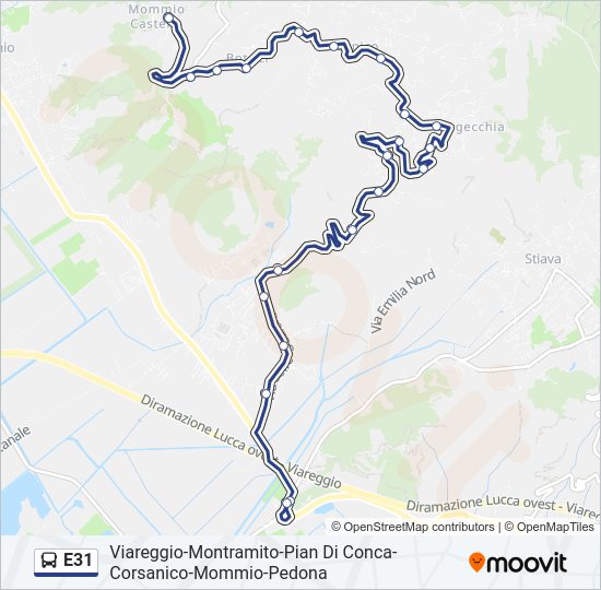 E31 bus Line Map