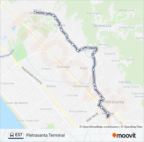 E37 Bus Line Map