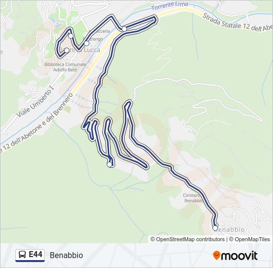 E44 Bus Line Map