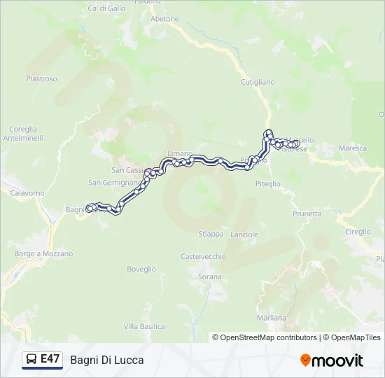 E47 Bus Line Map