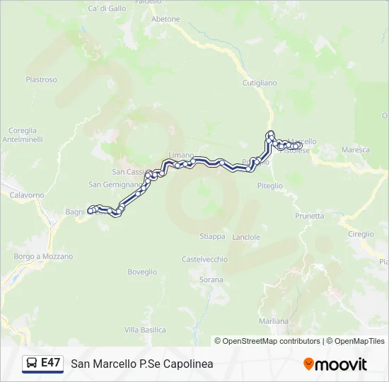 E47 Bus Line Map