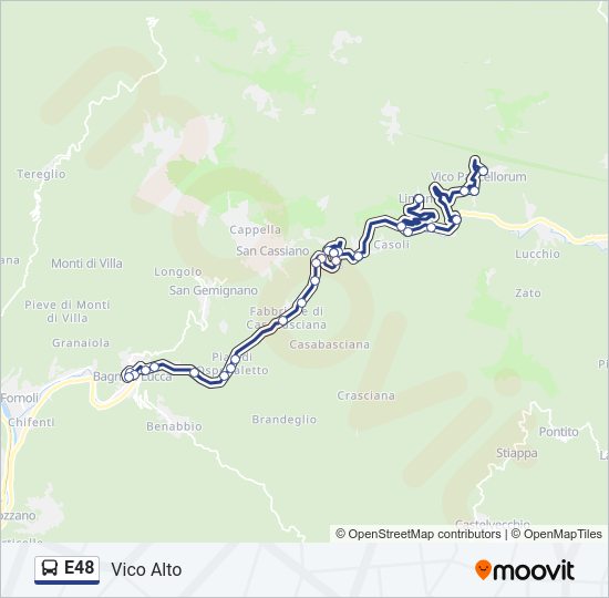 E48 bus Line Map