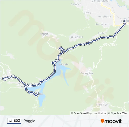 E52 Bus Line Map