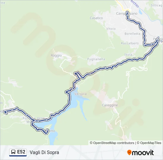 E52 Bus Line Map