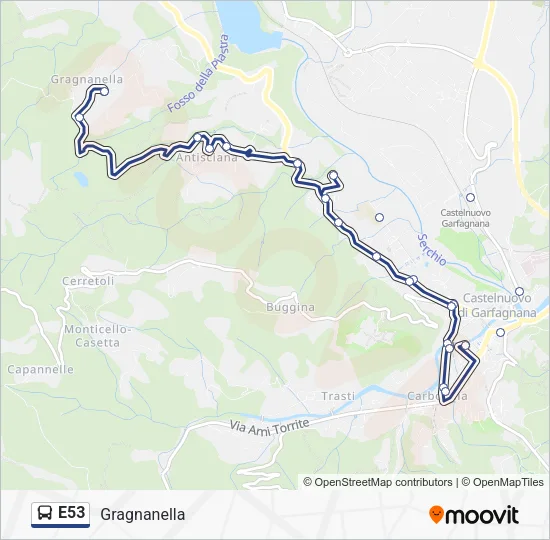E53 Bus Line Map