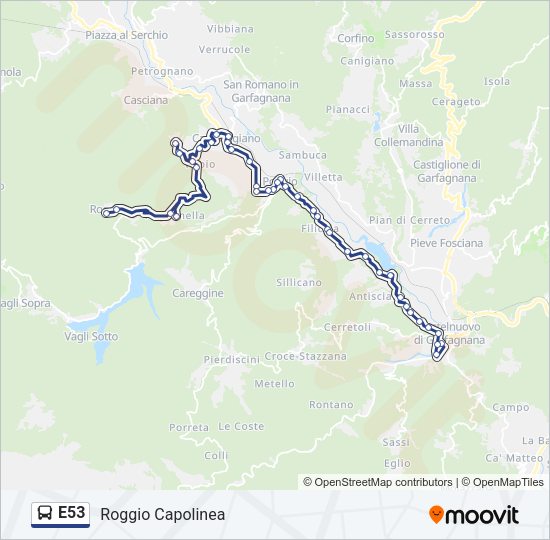 E53 Bus Line Map