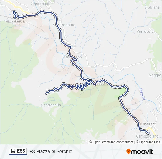 E53 Bus Line Map