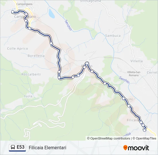 E53 Bus Line Map