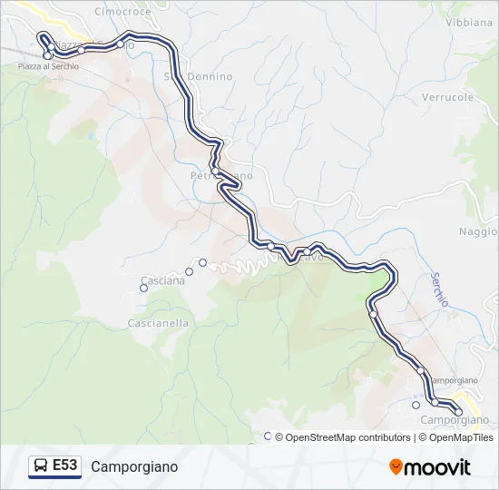 E53 Bus Line Map
