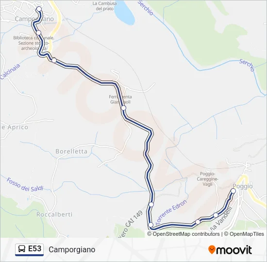E53 Bus Line Map