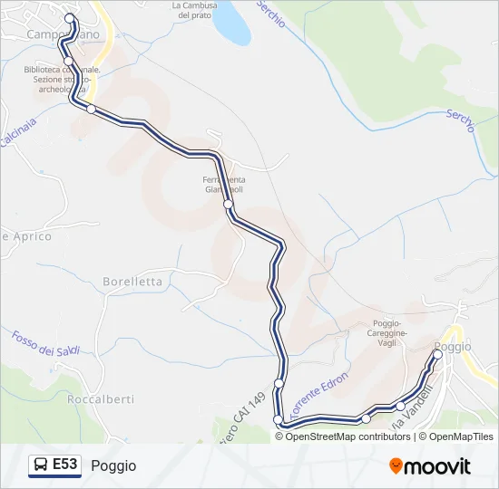E53 Bus Line Map